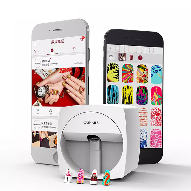 O2nails-impresora de uñas móvil, dispositivo digital inteligente AI, V11,  objetivo para uso en salón, CE.FCC, RoHS, aprobado - AliExpress